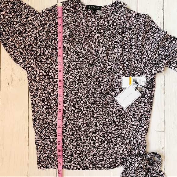 NWOT 1. State Ditsy Floral Wrap Top Size Small - Picture 10 of 10